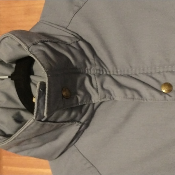 Woolrich woman's size L heavy quilted lined winter parka coat in periwinkle blue - Picture 9 of 16